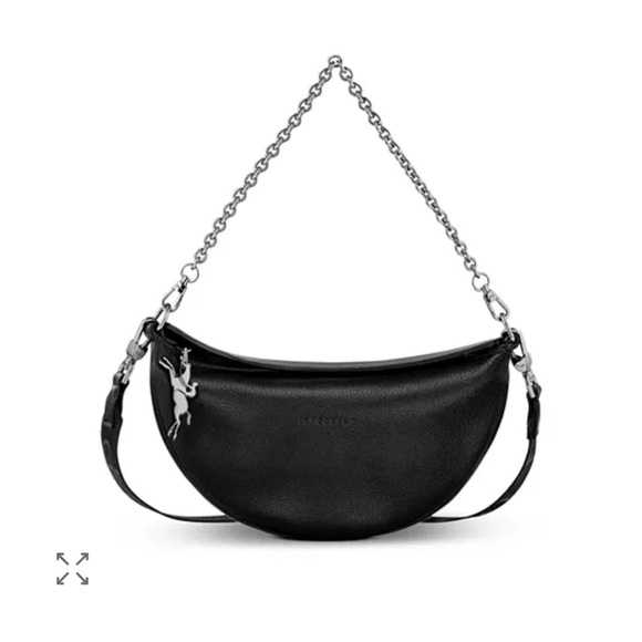 Black Leather Shoulder Bag - Picture 1 of 6
